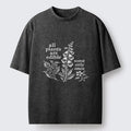 Kyoto-Lion Funny Poison Plant Art Washed T-Shirt