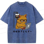 Japanese Vintage Washed T-Shirt for Daily Wear