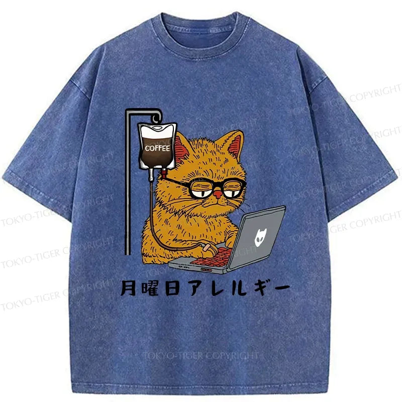 Japanese Vintage Washed T-Shirt for Daily Wear