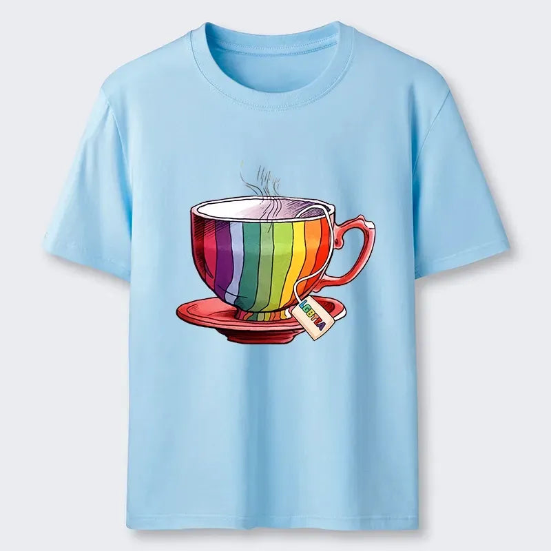 Kyoto-Lion Rainbow Pride Tea Cup Classic T-Shirt