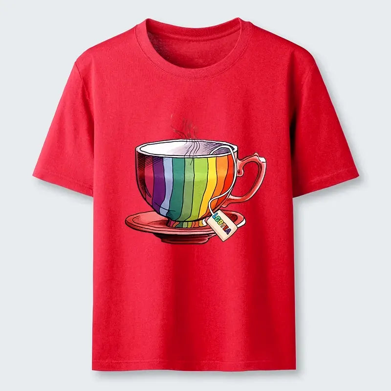 Kyoto-Lion Rainbow Pride Tea Cup Classic T-Shirt