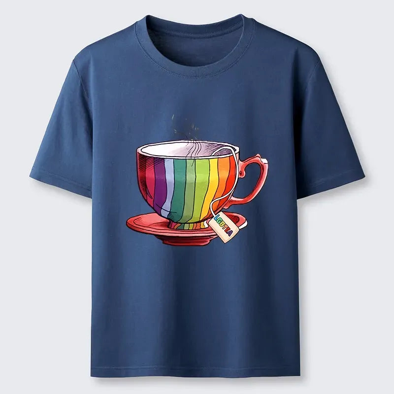 Kyoto-Lion Rainbow Pride Tea Cup Classic T-Shirt