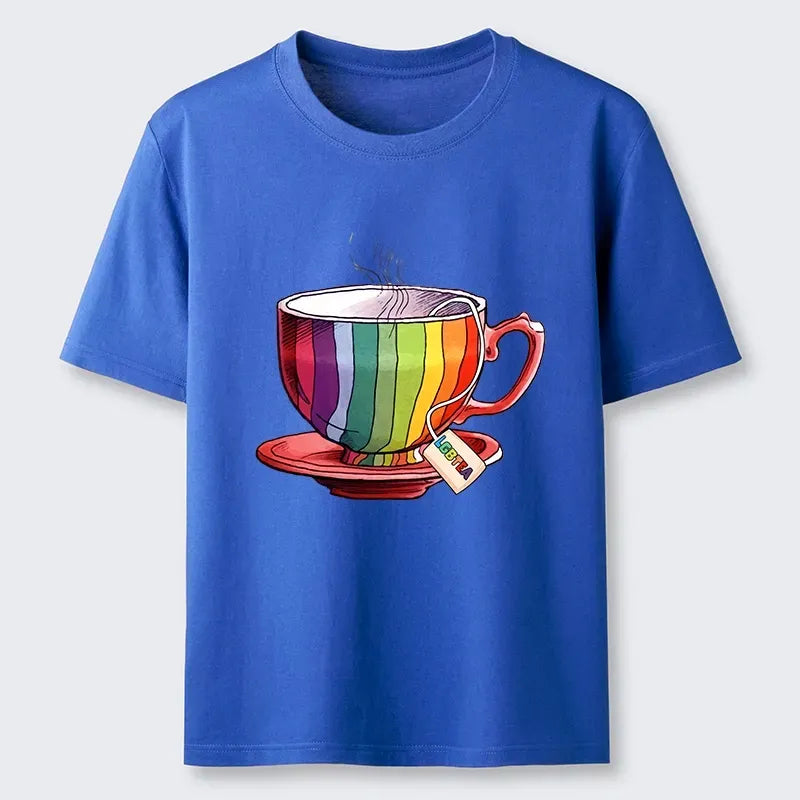 Kyoto-Lion Rainbow Pride Tea Cup Classic T-Shirt