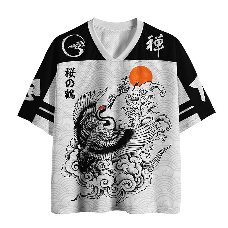 Breathable Mesh Jersey for Sports and Streetwear