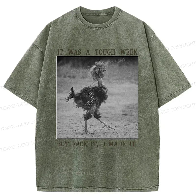 Kyoto-Lion Successful Chicken Washed T-Shirt