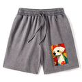 Unisex Cotton Shorts with Kyoto Lion Print