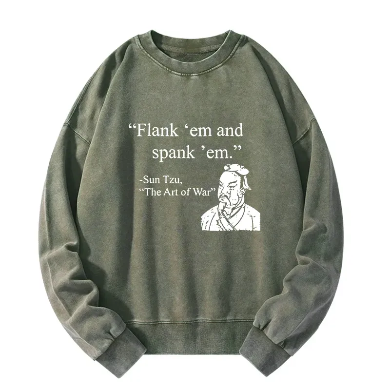 Funny Japanese Washed Sweatshirt for Daily Wear