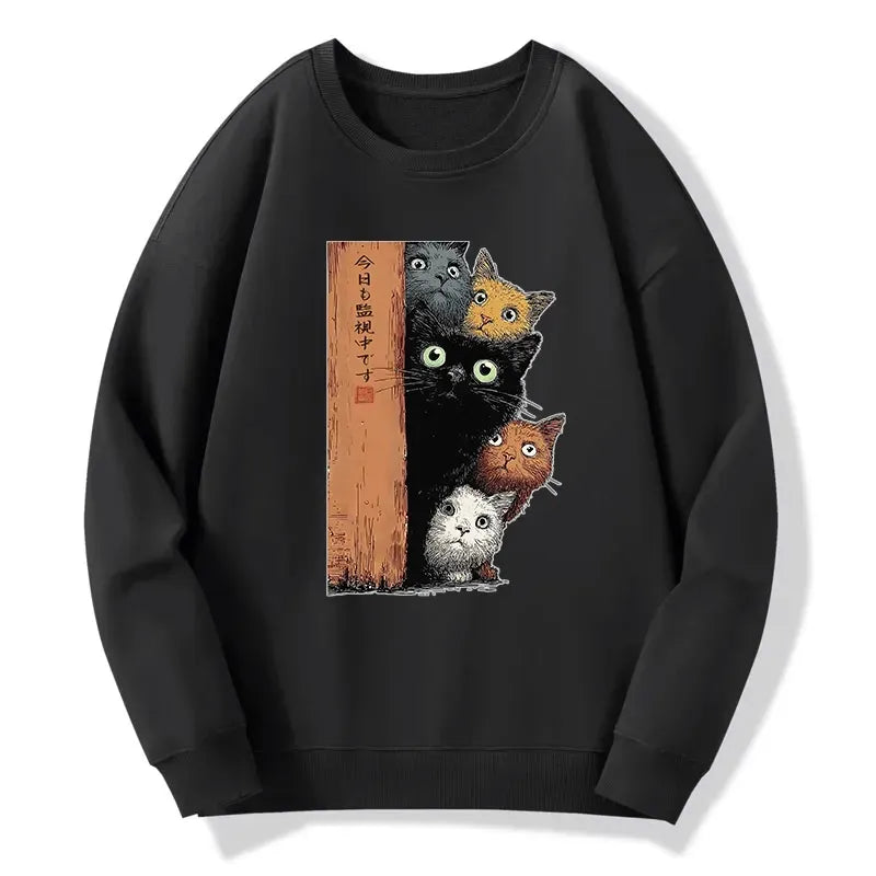 kyoto lion japanese cat sweatshirt