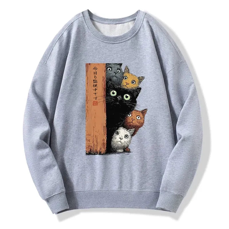 kyoto lion japanese cat sweatshirt