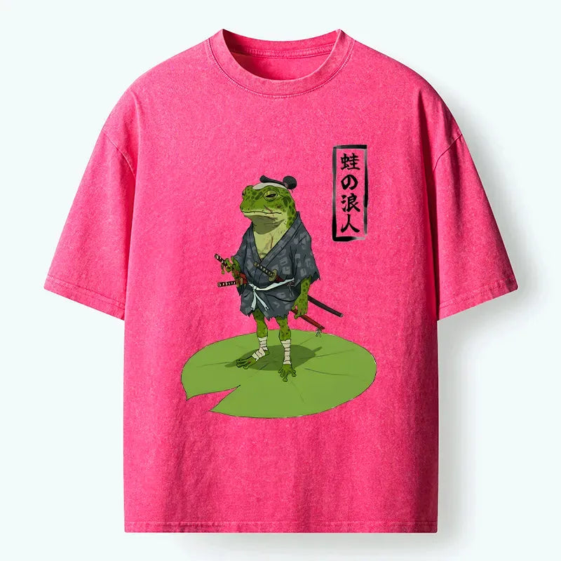 Japanese Samurai Frog T-Shirt for Summer