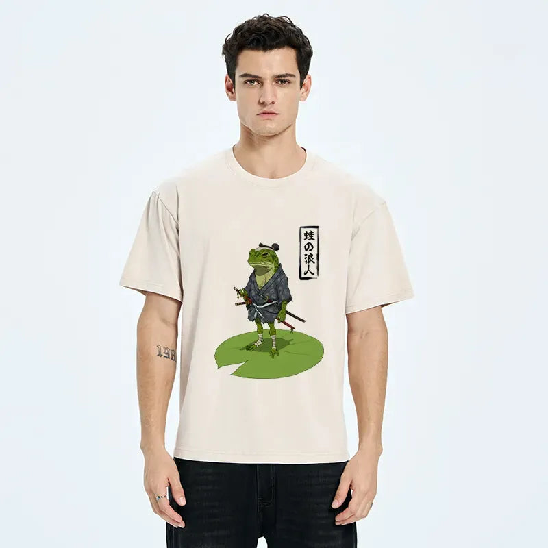 Japanese Samurai Frog T-Shirt for Summer