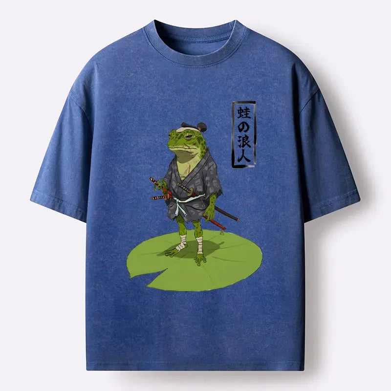 Japanese Samurai Frog T-Shirt for Summer