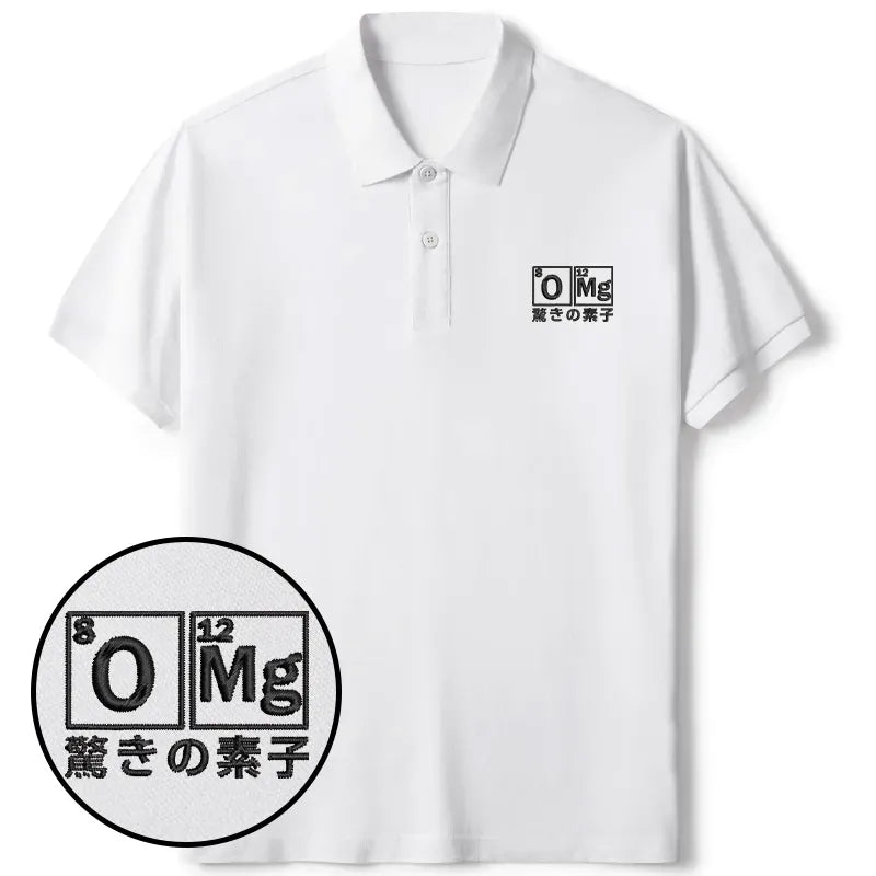 Kyoto-Lion The Element Of Surprise Embroidered Polo T-Shirt