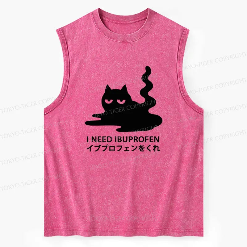Funny Washed Tank Top for Daily Wear