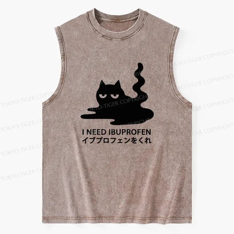 Funny Washed Tank Top for Daily Wear