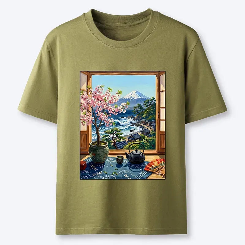Kyoto-Lion Mount Fuji View From Japanese Window Classic T-Shirt
