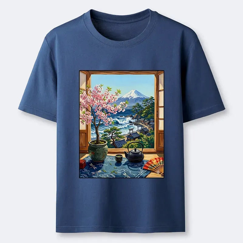 Kyoto-Lion Mount Fuji View From Japanese Window Classic T-Shirt