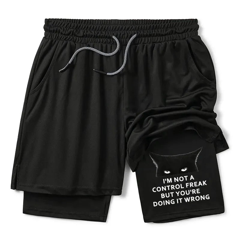 Kyoto-Lion Control Freak Funny Training Shorts