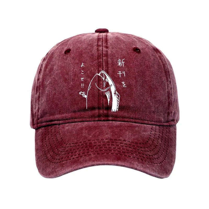 Japanese washed cap for daily wear