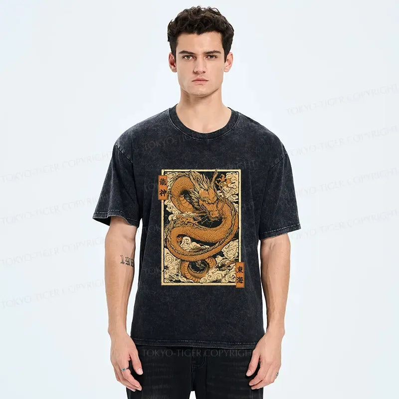 Majestic dragon god t-shirt for streetwear