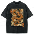 Kyoto-Lion The Majestic Dragon God Washed T-Shirt