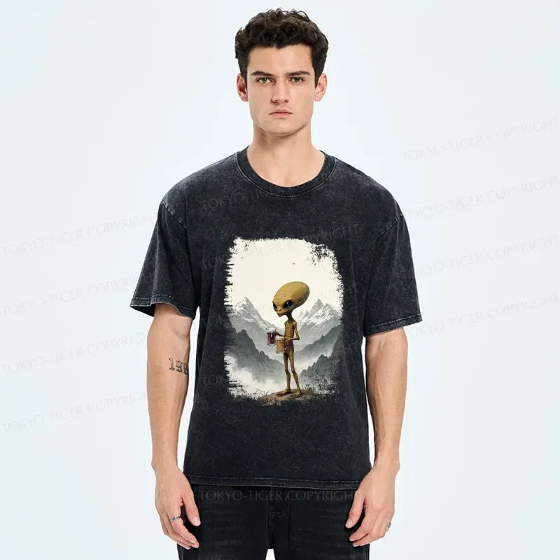 limited edition funny washed t-shirt for casual