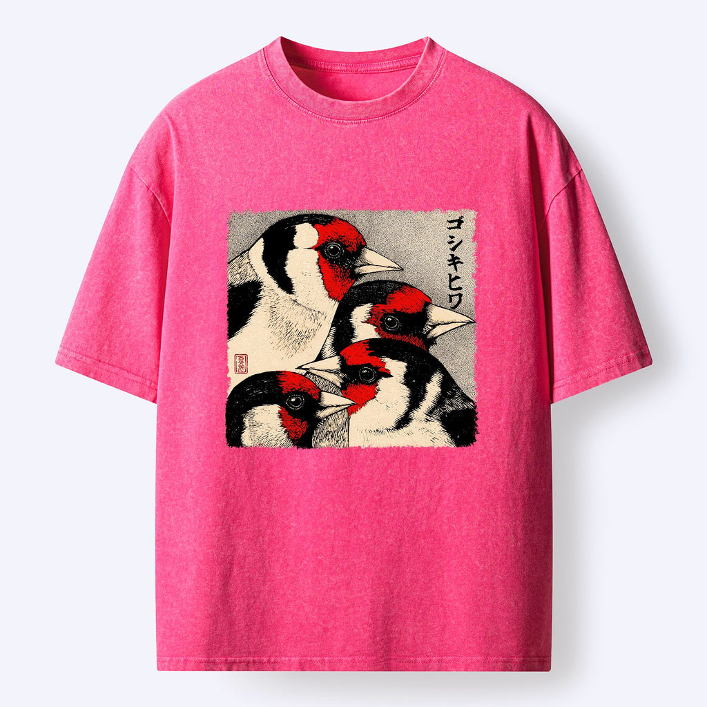 Kyoto-Lion Stillness Of The Goldfinch Washed T-Shirt