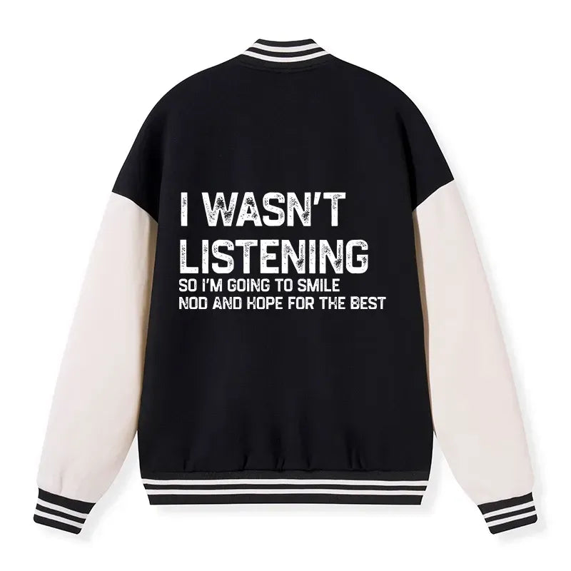 Japanese embroidery varsity jacket for men