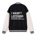 Japanese embroidery varsity jacket for men
