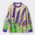 Kyoto-Lion Japanese Lavender Eco-Friendly Long Sleeve T-Shirt