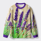 Kyoto-Lion Japanese Lavender Eco-Friendly Long Sleeve T-Shirt