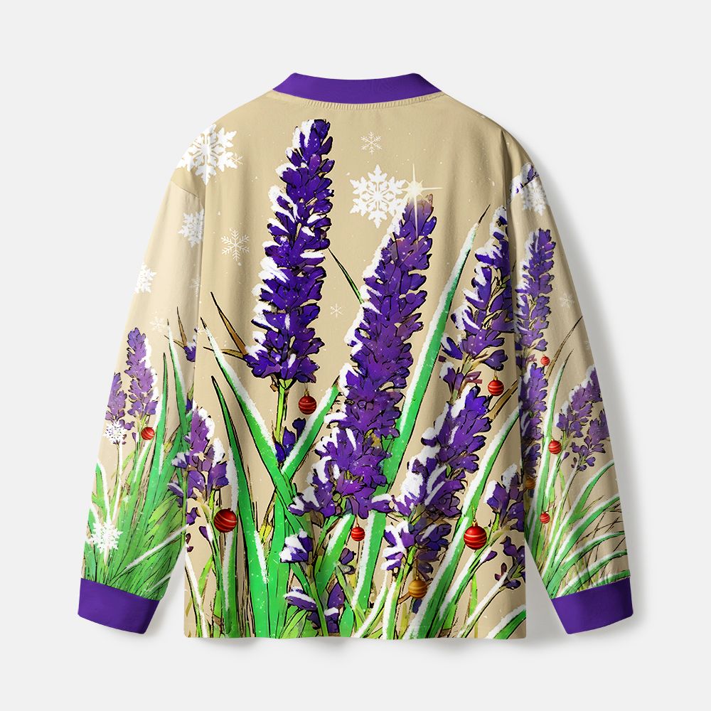 Kyoto-Lion Japanese Lavender Eco-Friendly Long Sleeve T-Shirt