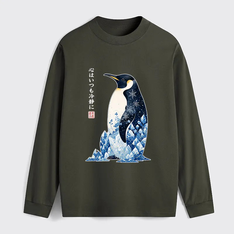 Kyoto-Lion Keep Calm Penguin Classic Long Sleeve T-Shirt
