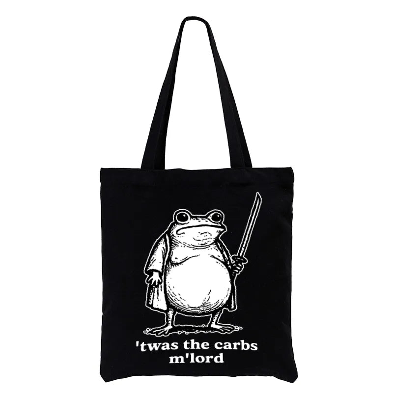 Kyoto-Lion Funny Fat Samurai Frog Tote Bag
