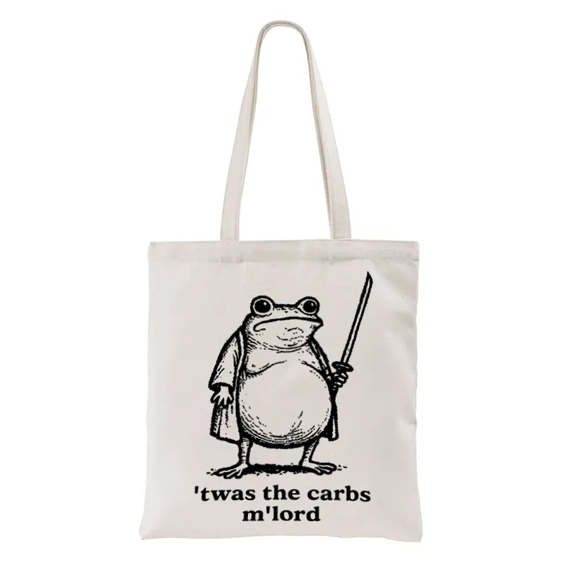 Kyoto-Lion Funny Fat Samurai Frog Tote Bag