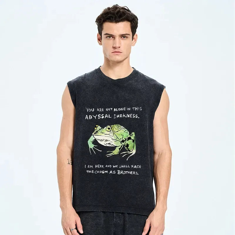 Washed Unisex Frog Tank Top