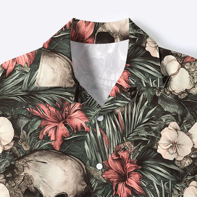 Retro Ukiyo-e Style Cuban Collar Shirt with Free Shipping