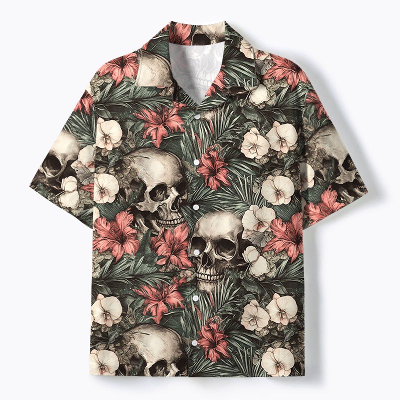 Kyoto Lion Skull Blooms Shirt as Holiday Gift