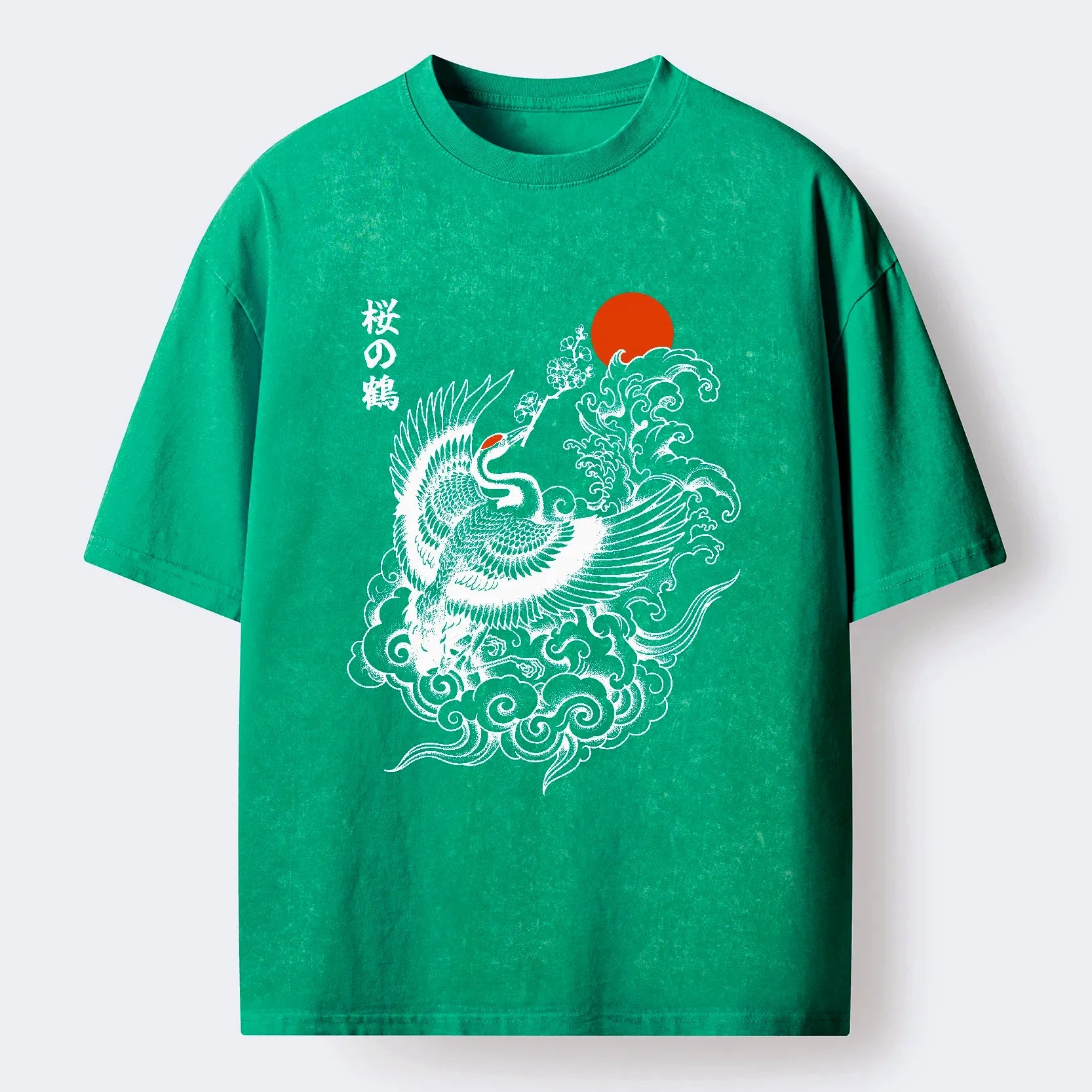 Sakura Crane T-Shirt for Daily Wear