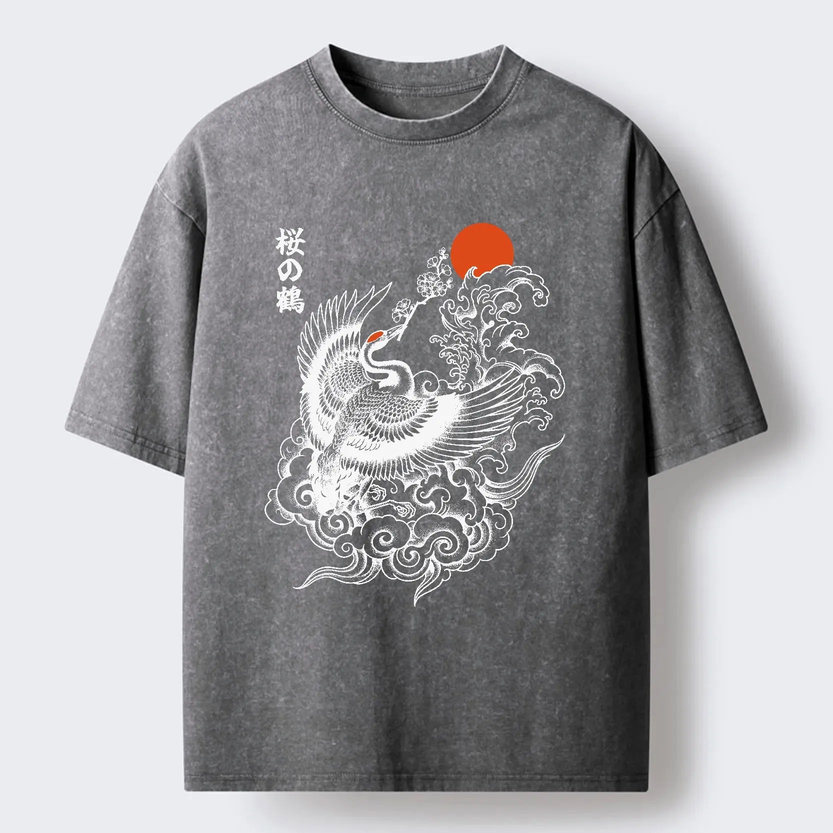 Sakura Crane T-Shirt for Daily Wear
