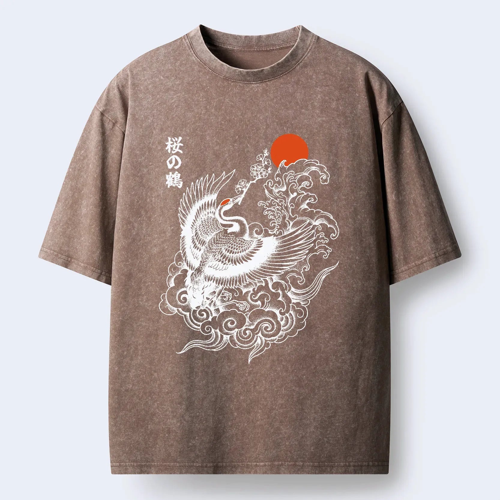 Sakura Crane T-Shirt for Daily Wear