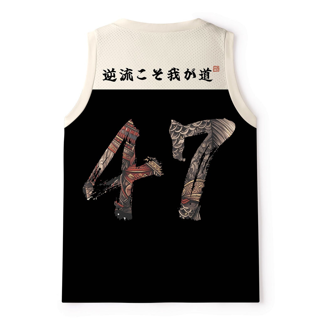 Kyoto-Lion From River To Warpath: Koi Samurai Mesh Tank Top
