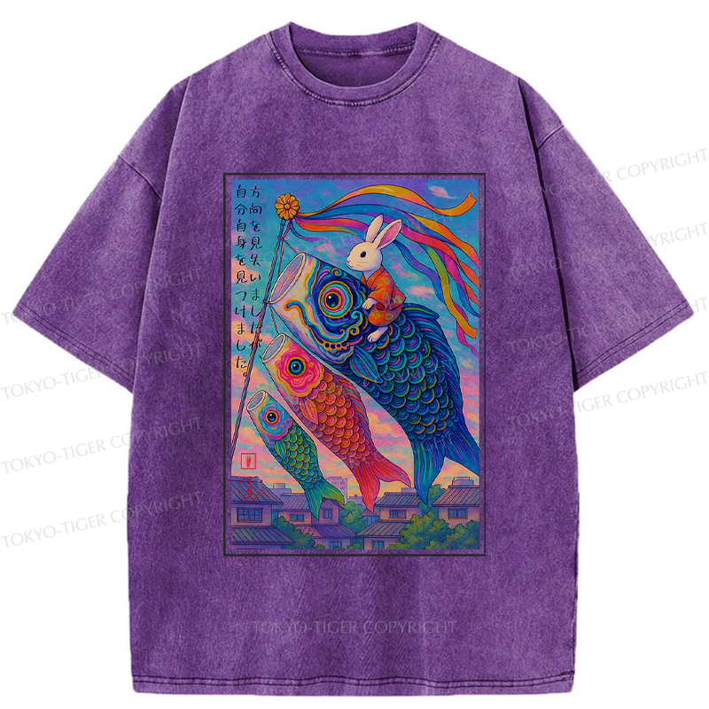 Japanese Carp Streamer T-Shirt for Summer Vacation