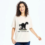 Kyoto-Lion Angry Tuxedo Cat Washed T-Shirt