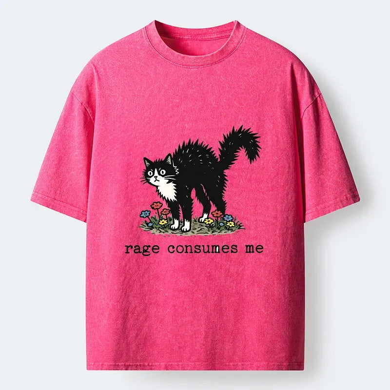 Japanese Vintage Cat T-Shirt for Streetwear