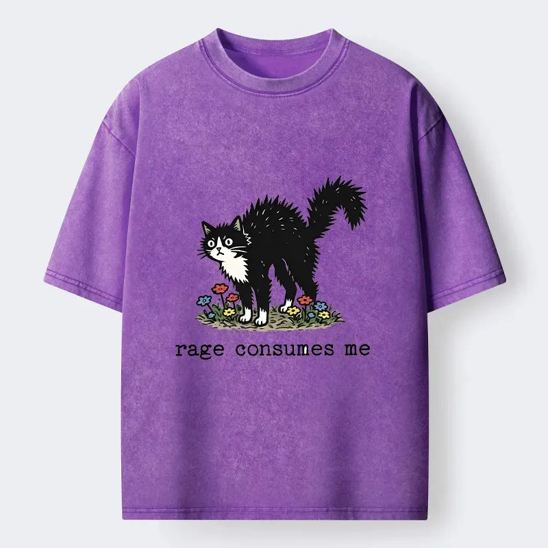 Japanese Vintage Cat T-Shirt for Streetwear