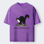Japanese Vintage Cat T-Shirt for Streetwear