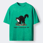 Angry Tuxedo Cat Washed Tee Limited Edition