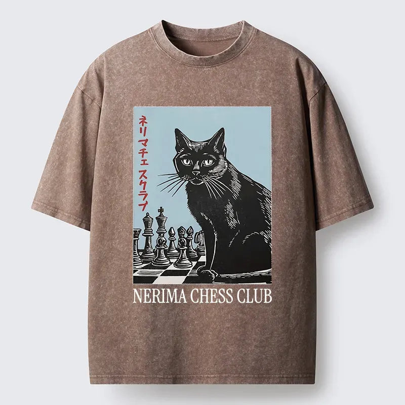 Washed Vintage T-Shirt with Cat