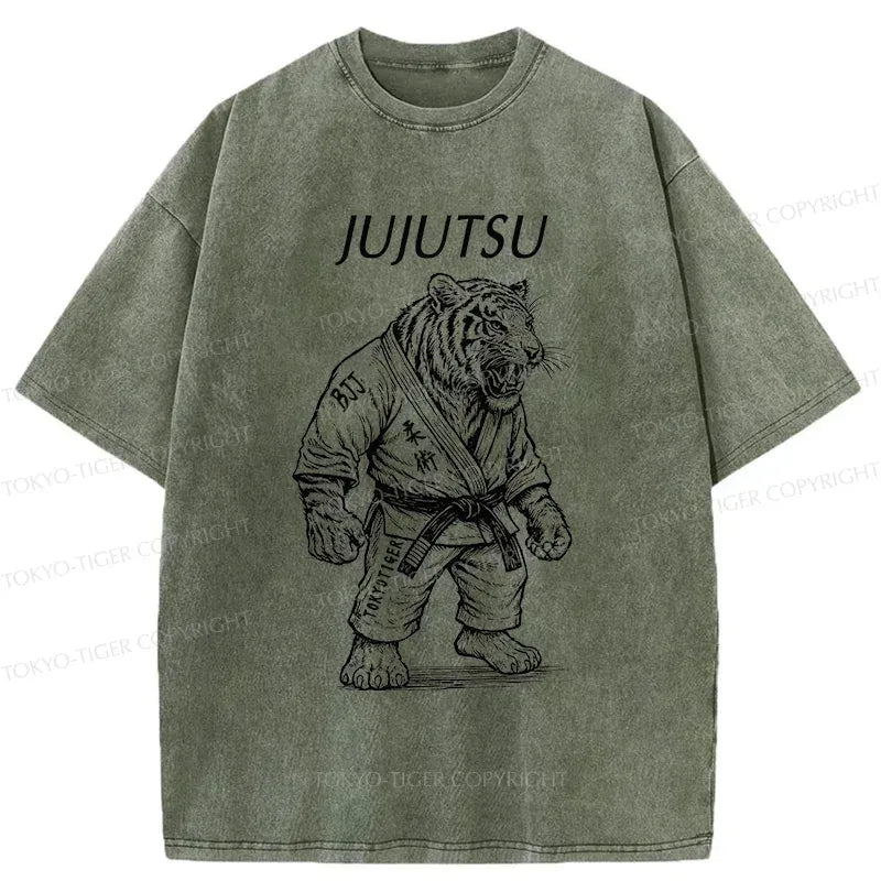 Kyoto-Lion Judo Tiger Washed T-Shirt